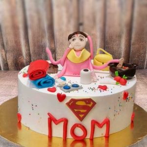 Supermom Theme Cake