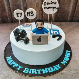 Office- laptop theme cake