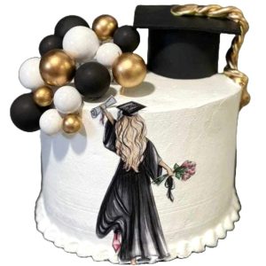 Cheers to Success Graduation Cake