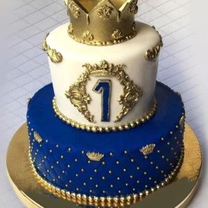 Blue & White Royal Cake