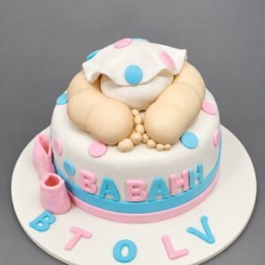 Baby shower cake with Baby feet