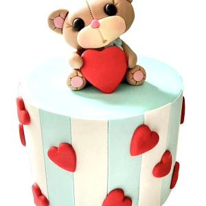 Innocent Teddy Heart Cake