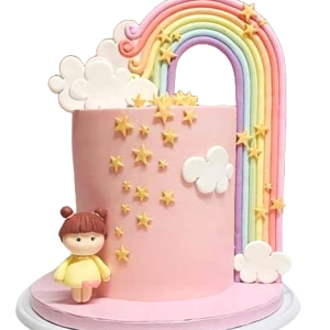 Cloudy Rainbow Cake