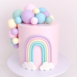 Rainbow & Balls Cake