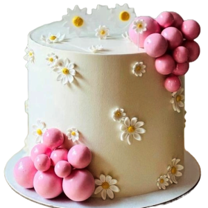 Daizy & Pink Balls Cake