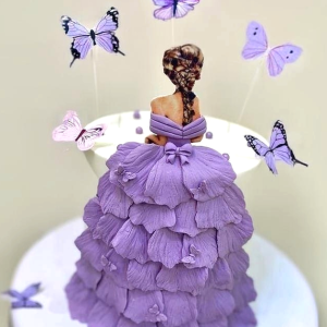 Purple Gown Girl Cake