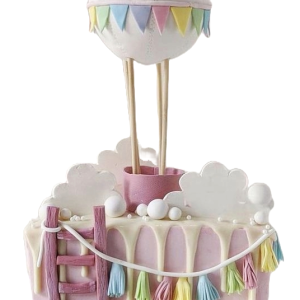 Hot air balloon Half Birthday Cake