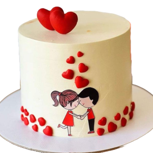 Two Hearts Couple Cake