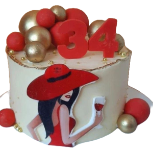 Hat wear Girl Cake