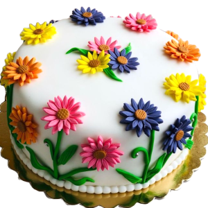 Colorful Daizy Sunflower Cake