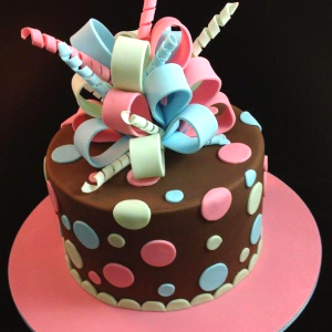 Pretty Ribbon Cake