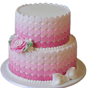Pink Ombre Dot Cake