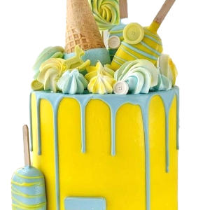 Yellow drip Candy Cake