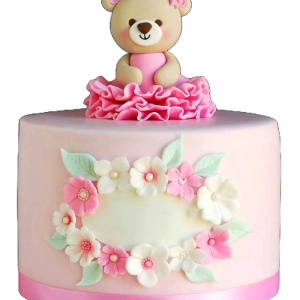 Teddy Floral Cake