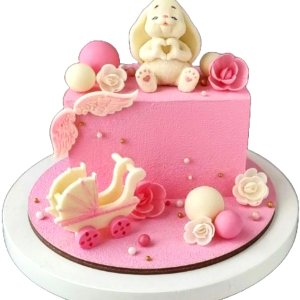 Sweet Bunny Half Birthday Cake