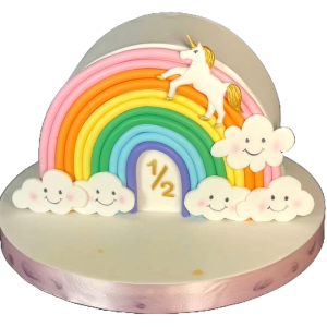 Rainbow Half birthday cake