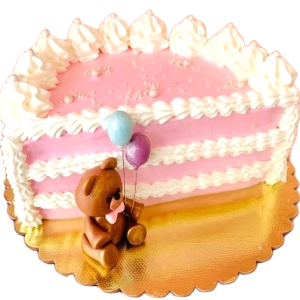 Teddy with Balloon Half birthday Cake
