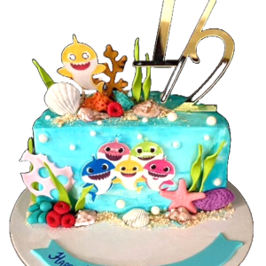 Baby Shark Half birthday Cake