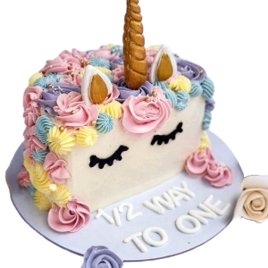 Unicorn Half birthday Cake
