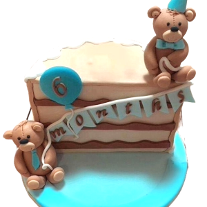 Teddy bear Half birthday Cake