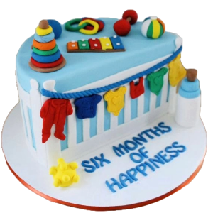 Kid's wear Half birthday Cake