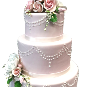 Rose Perfection Wedding Cake