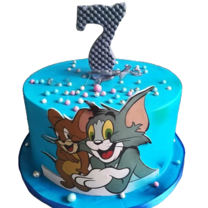 Tom and Jerry Photo Print Cake