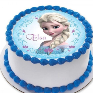Frozen Elsa Photo Print Cake