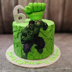 Hulk theme Cake