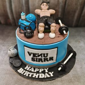 Gym freak theme cake