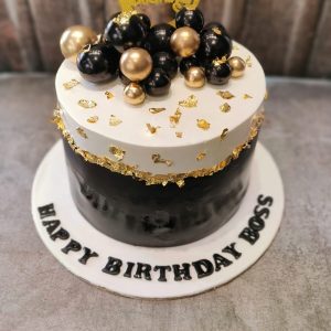 Black & Gold theme cake