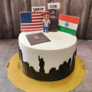 Bon Voyage or Happy Journey theme cake