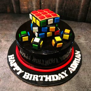 Rubik's cube cake