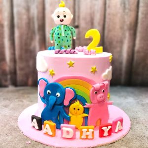 Cocomelon pink cake