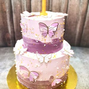 Purple butterfly cake