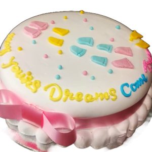 He or She footprints Cake