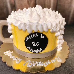 Beer mug cake