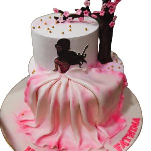 Pink dressed girl Cake