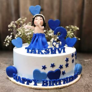 Baby girl blue cake