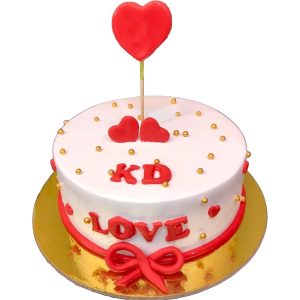 Love theme cake