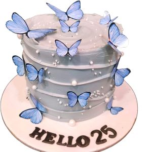 Voilet butterfly cake