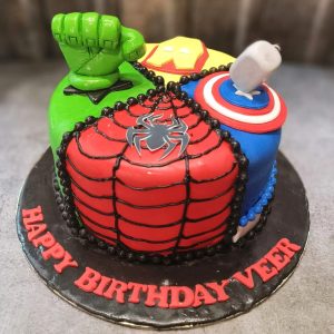 Avengers action cake