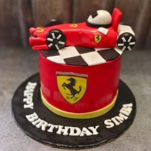 "Champion's chase" racing car cake