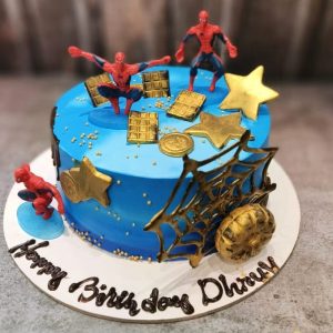 Spiderman's action- packed cake
