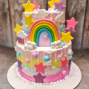 Rainbow star cake