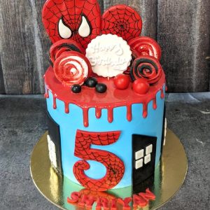 Spiderman candy cake