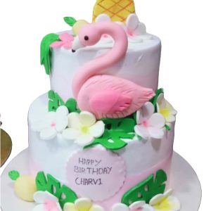Pink paradise Flamingo cake