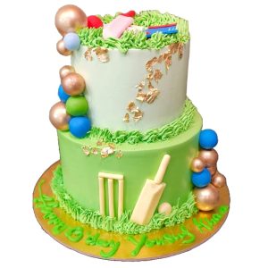 Cricket theme tier cake