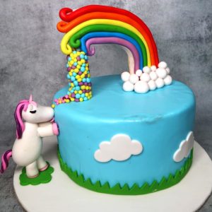 Enchanting Rainbow Unicorn Cake