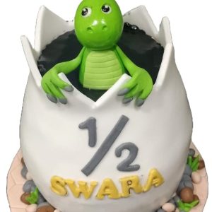 Baby Dino Half Birthday Cake